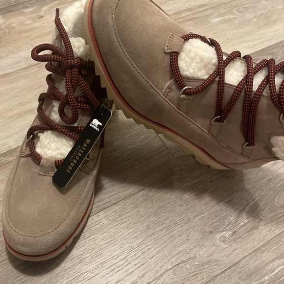 Sorel Waterproof Lined Winter Leather Boots Size 8 - Picture 8 of 10